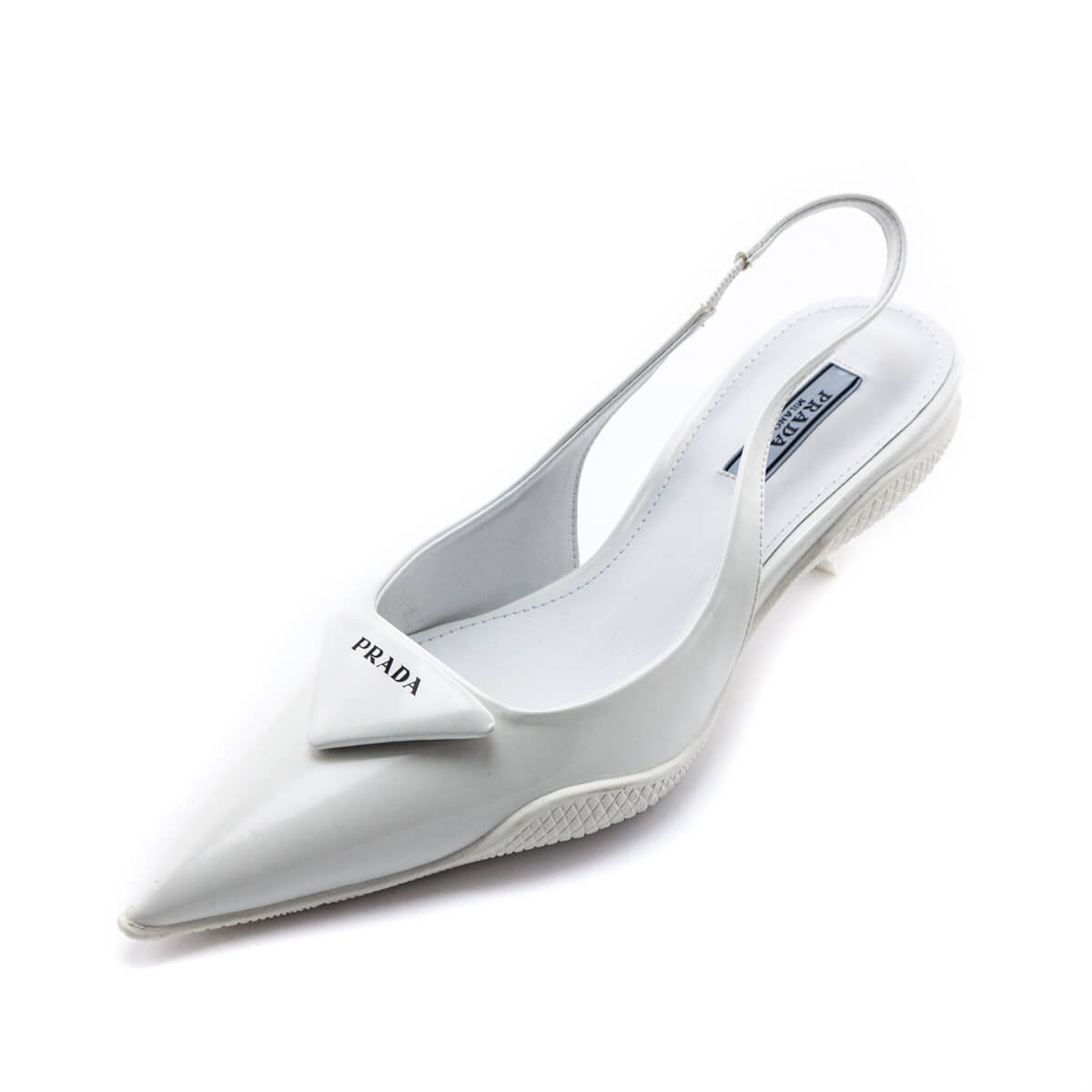 Prada White Brushed Leather Slingback Kitten Heel Pumps Size US 7 | EU 37 - Replica Handbag 
 - Replica Handbags 
Best Quality
 Designer Handbags 
Preloved Fashions