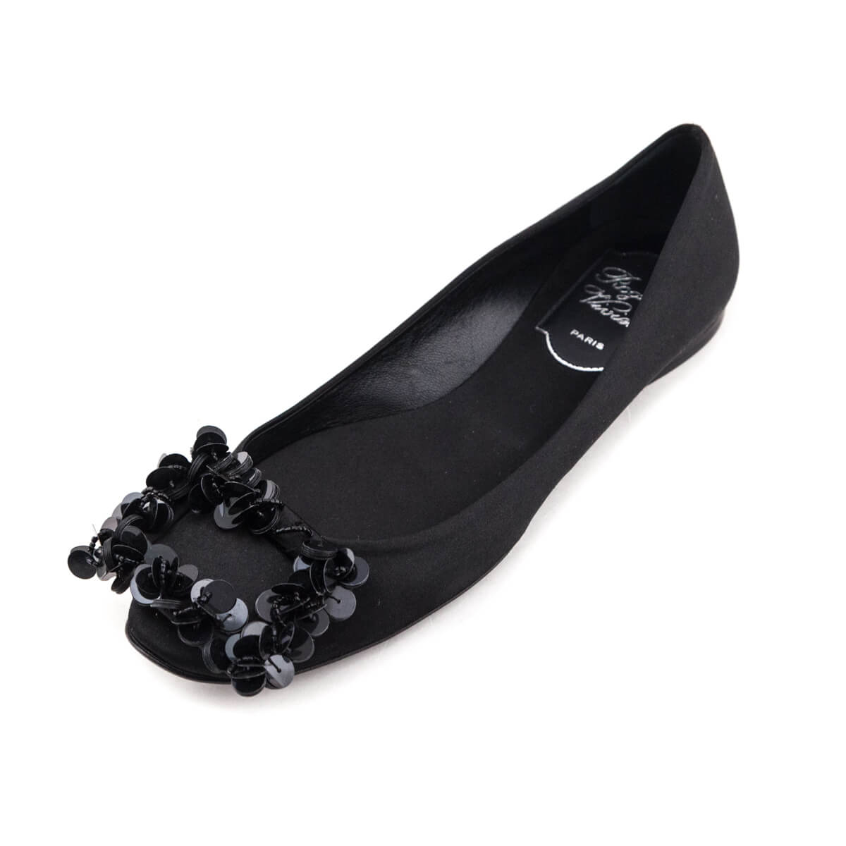 Roger Vivier Black Satin Embellished Ballet Flats Size US 5 | EU 35 - Replica Handbag 
 - Replica Handbags 
Best Quality
 Designer Handbags 
Preloved Fashions