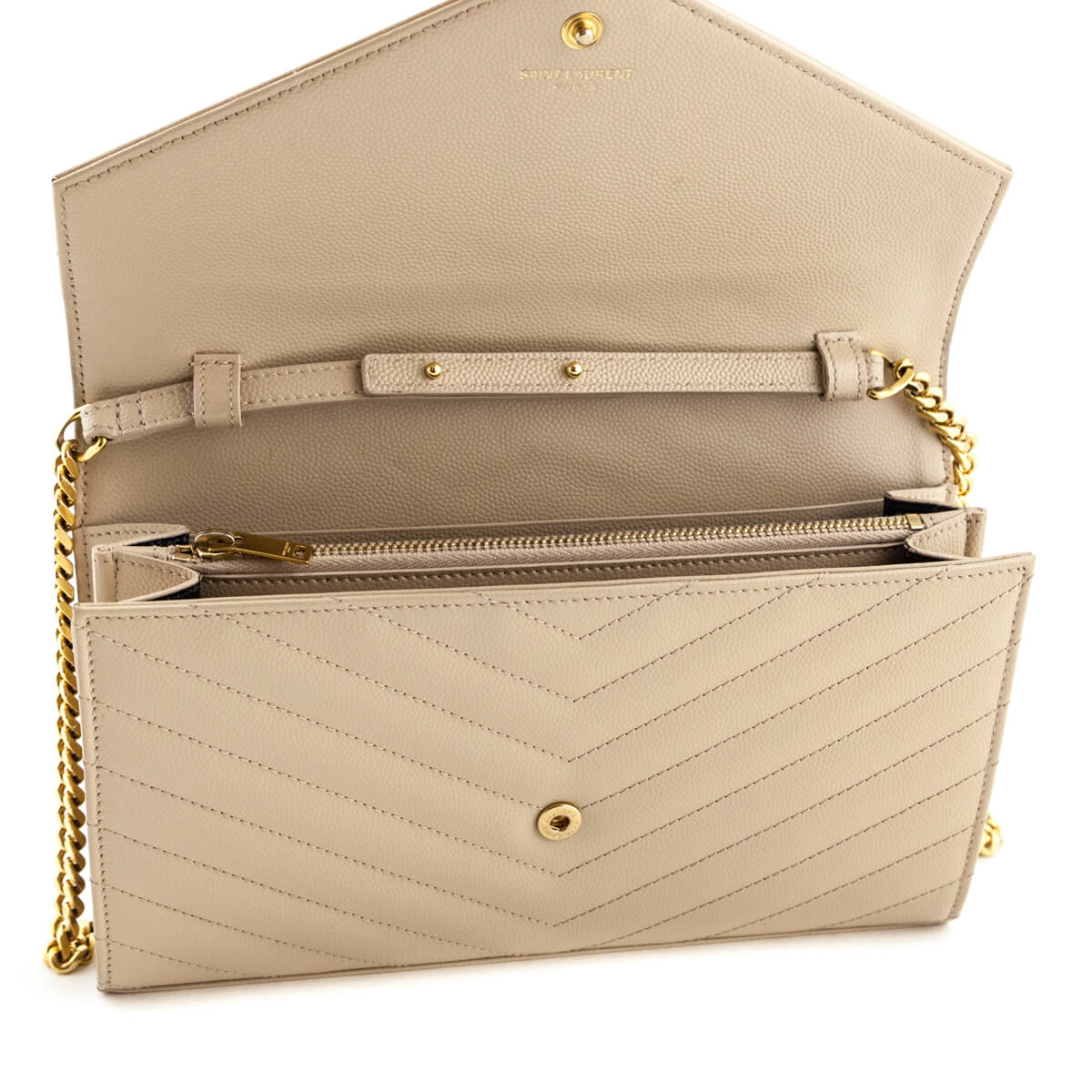 Saint Laurent Beige Grain De Poudre Matelasse Chevron Monogram Chain Wallet - Replica Handbag 
 - Replica Handbags 
Best Quality
 Designer Handbags 
Preloved Fashions