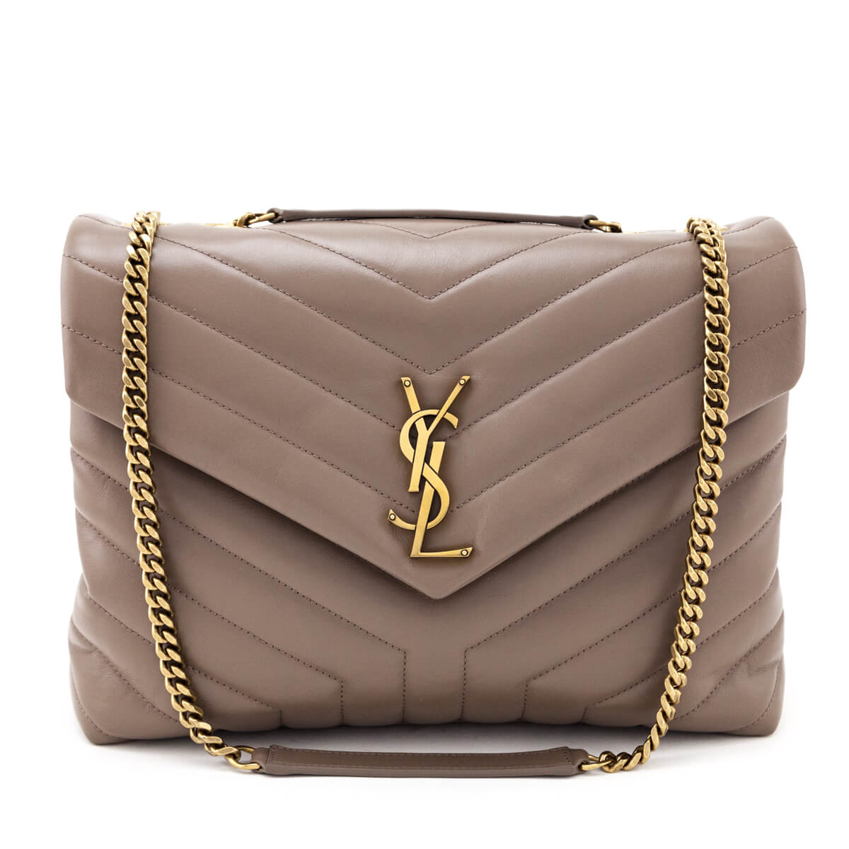 Saint Laurent Dark Beige Calfskin Y Quilted Monogram Medium Loulou Chain Satchel - Replica Handbag 
 - Replica Handbags 
Best Quality
 Designer Handbags 
Preloved Fashions