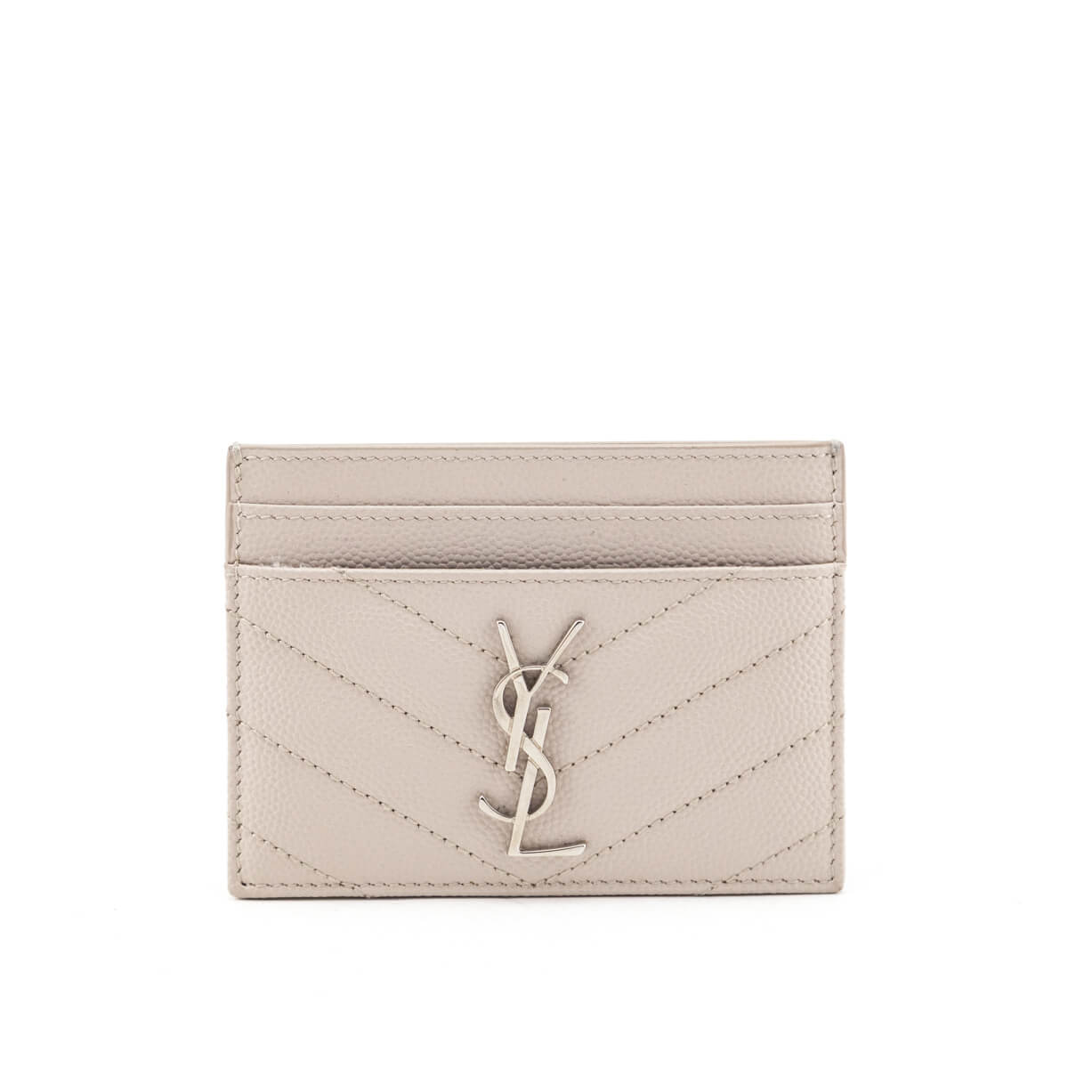 Saint Laurent Light Taupe Grain De Poudre Matelasse Chevron Cassandre Card Case - Replica Handbag 
 - Replica Handbags 
Best Quality
 Designer Handbags 
Preloved Fashions