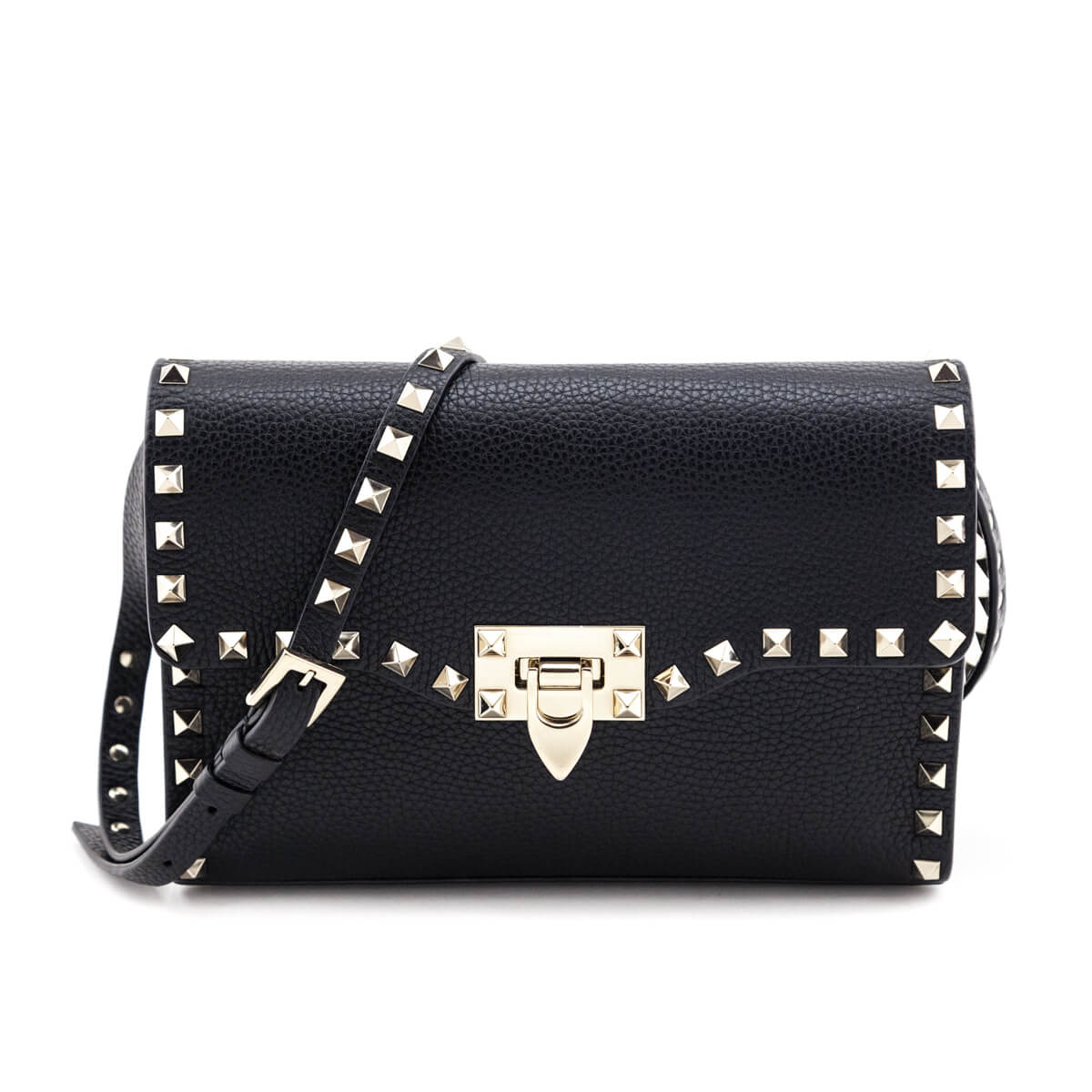 Valentino Black Grained Calfskin Rockstud Flip Lock Crossbody Bag - Replica Handbag 
 - Replica Handbags 
Best Quality
 Designer Handbags 
Preloved Fashions