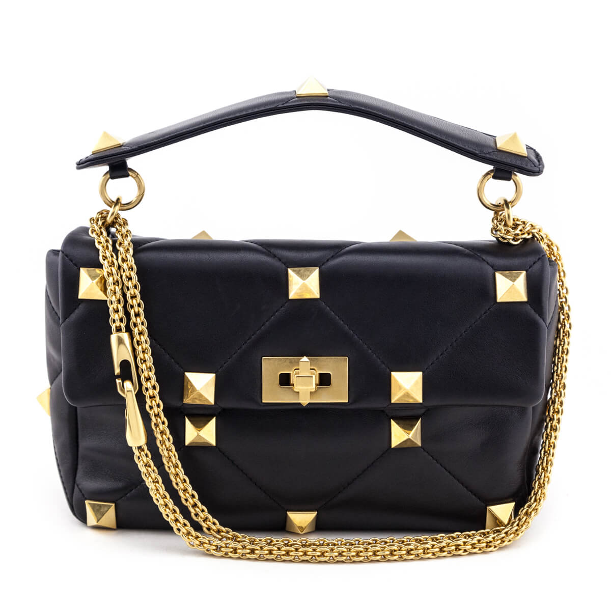 Valentino Black Nappa Large Roman Stud Shoulder Bag - Replica Handbag 
 - Replica Handbags 
Best Quality
 Designer Handbags 
Preloved Fashions