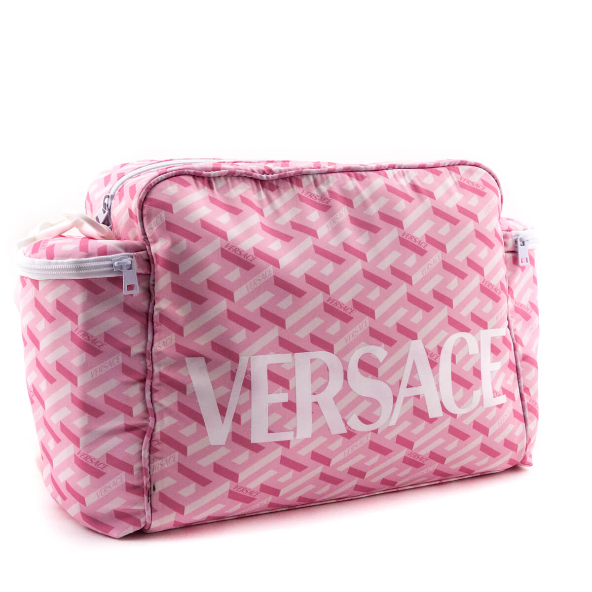 Versace Pink Greca Printed Baby Diaper Bag - Replica Handbag 
 - Replica Handbags 
Best Quality
 Designer Handbags 
Preloved Fashions