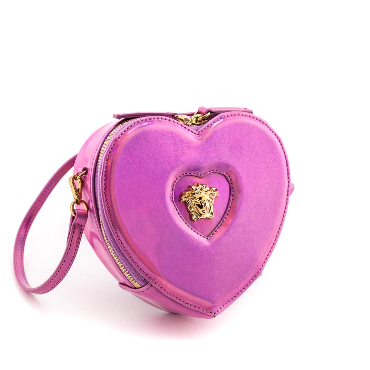 Versace Pink Lemonade Iridescent Fabric Children
s Heart Crossbody - Replica Handbag 
 - Replica Handbags 
Best Quality
 Designer Handbags 
Preloved Fashions