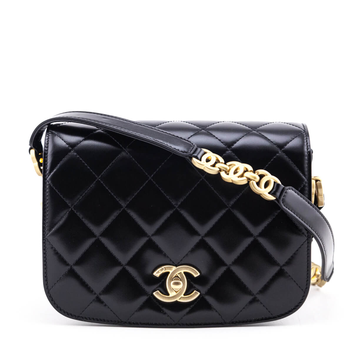 Chanel Black Quilted Shiny Calfskin 
Suede Mini Messenger Bag - Replica Handbag 
 - Replica Handbags 
Best Quality
 Designer Handbags 
Preloved Fashions