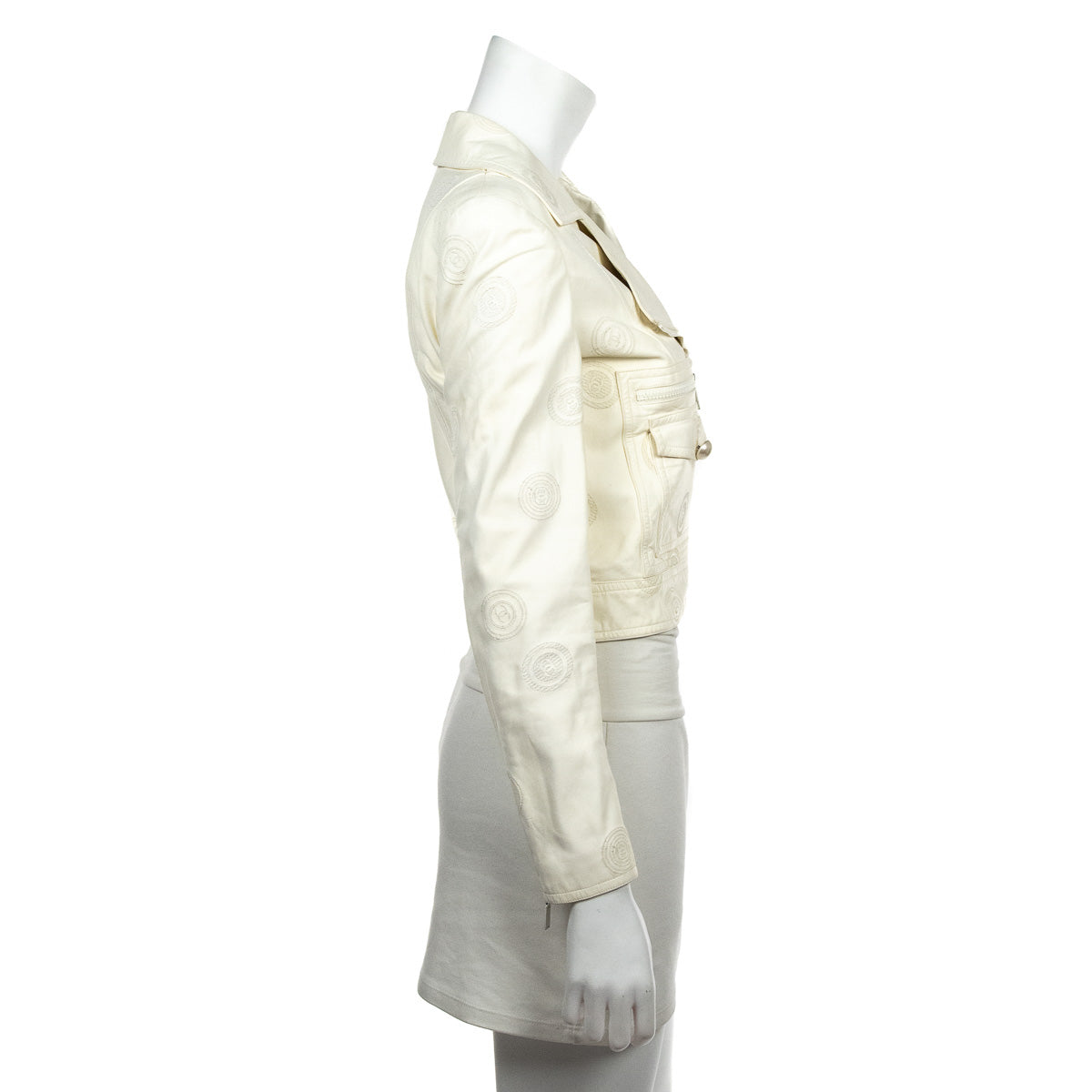 Chanel Ivory Lambskin CC Moto Jacket Size S | FR 38 - Replica Handbag 
 - Replica Handbags 
Best Quality
 Designer Handbags 
Preloved Fashions