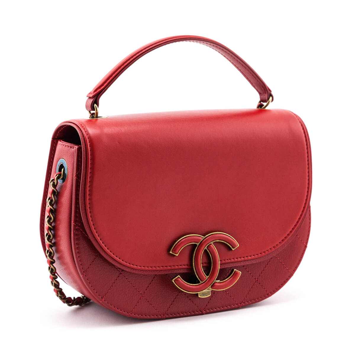 Chanel Red Shiny Calfskin 
Quilted Goatskin Small Coco Curve Messenger Flap Bag - Replica Handbag 
 - Replica Handbags 
Best Quality
 Designer Handbags 
Preloved Fashions