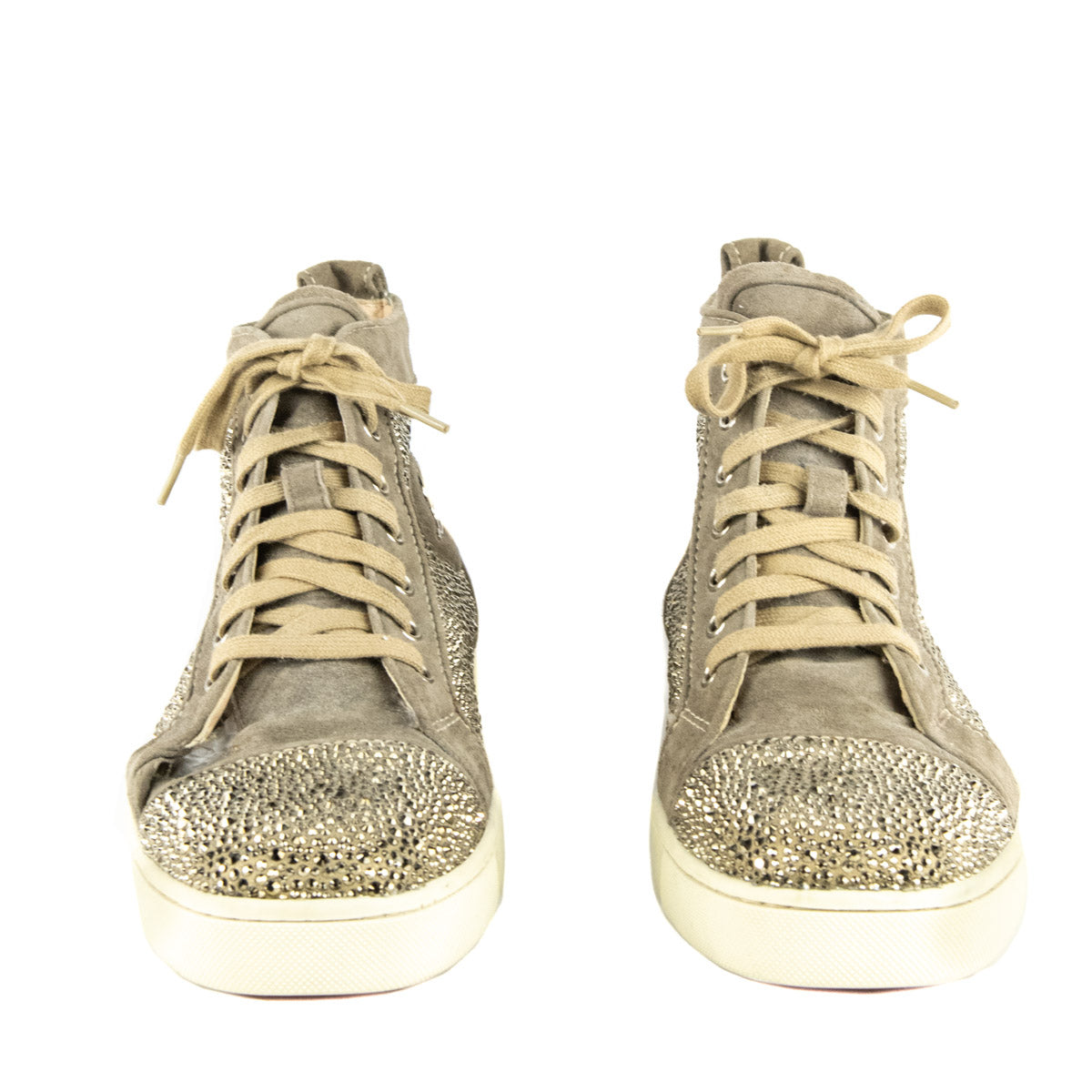 Christian Louboutin Taupe Suede Louis Crystal Embellished High Top Sneakers Size US 12 | EU 42 - Replica Handbag 
 - Replica Handbags 
Best Quality
 Designer Handbags 
Preloved Fashions