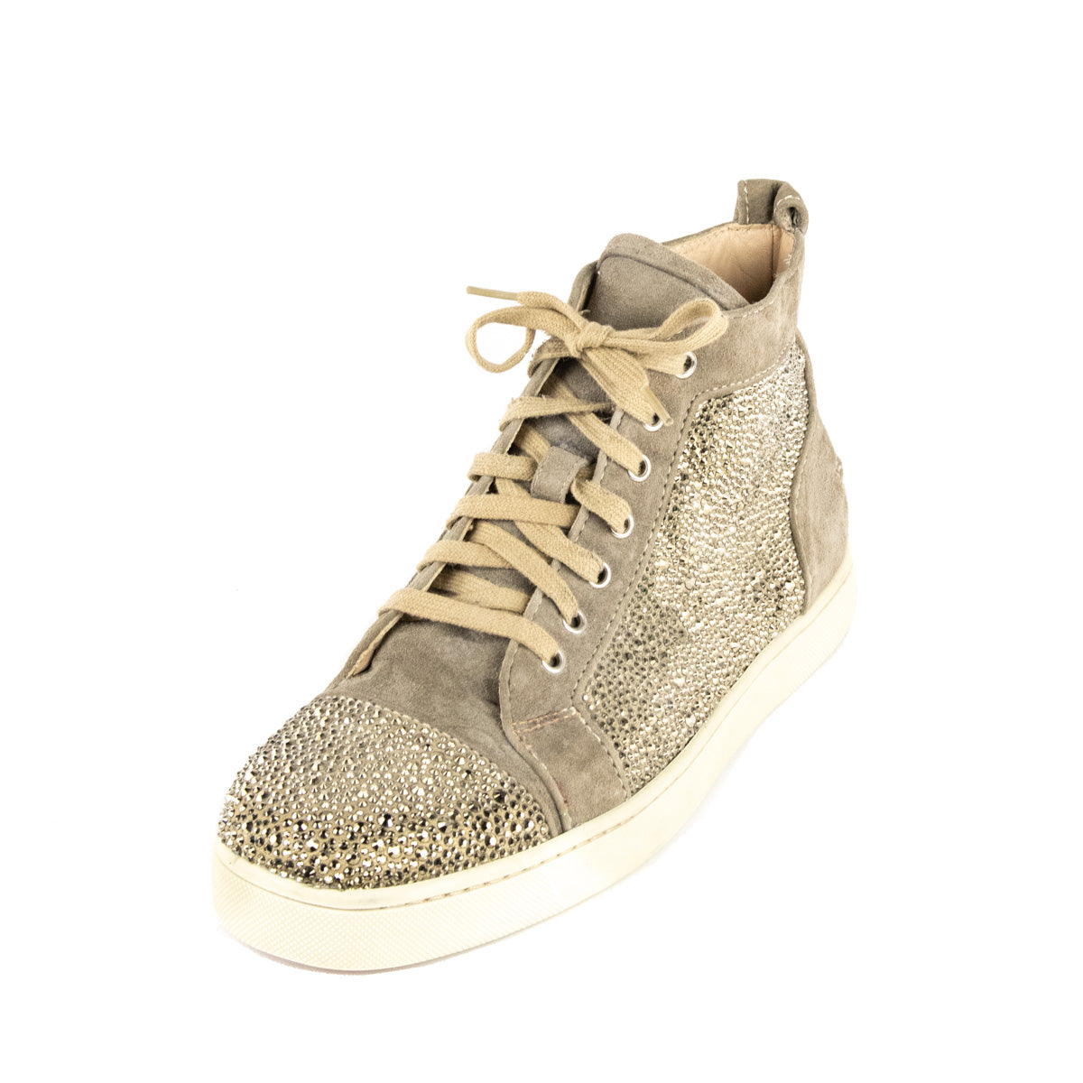 Christian Louboutin Taupe Suede Louis Crystal Embellished High Top Sneakers Size US 12 | EU 42 - Replica Handbag 
 - Replica Handbags 
Best Quality
 Designer Handbags 
Preloved Fashions