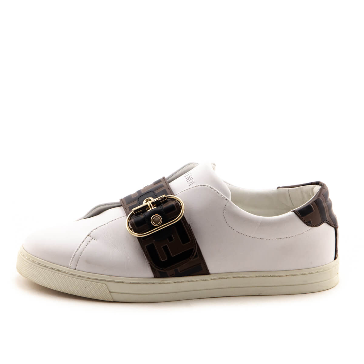 Fendi White Leather Signature Zucca Buckled Low Top Sneakers Size 9.5 | EU 39.5 - Replica Handbag 
 - Replica Handbags 
Best Quality
 Designer Handbags 
Preloved Fashions