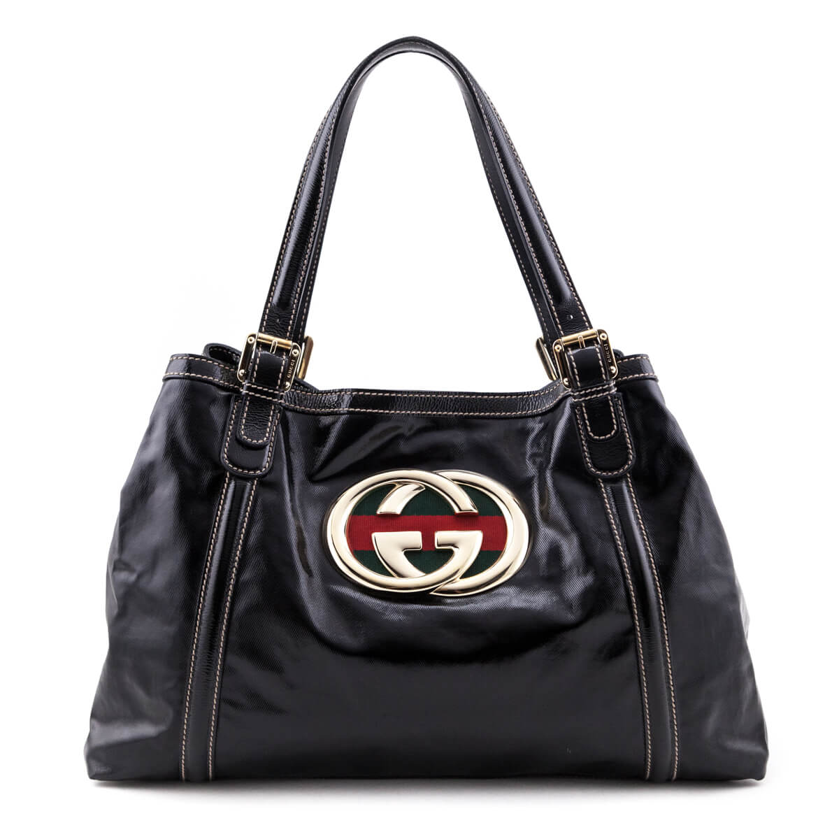 Gucci Black Dialux Coated Fabric Britt Tote - Replica Handbag 
 - Replica Handbags 
Best Quality
 Designer Handbags 
Preloved Fashions