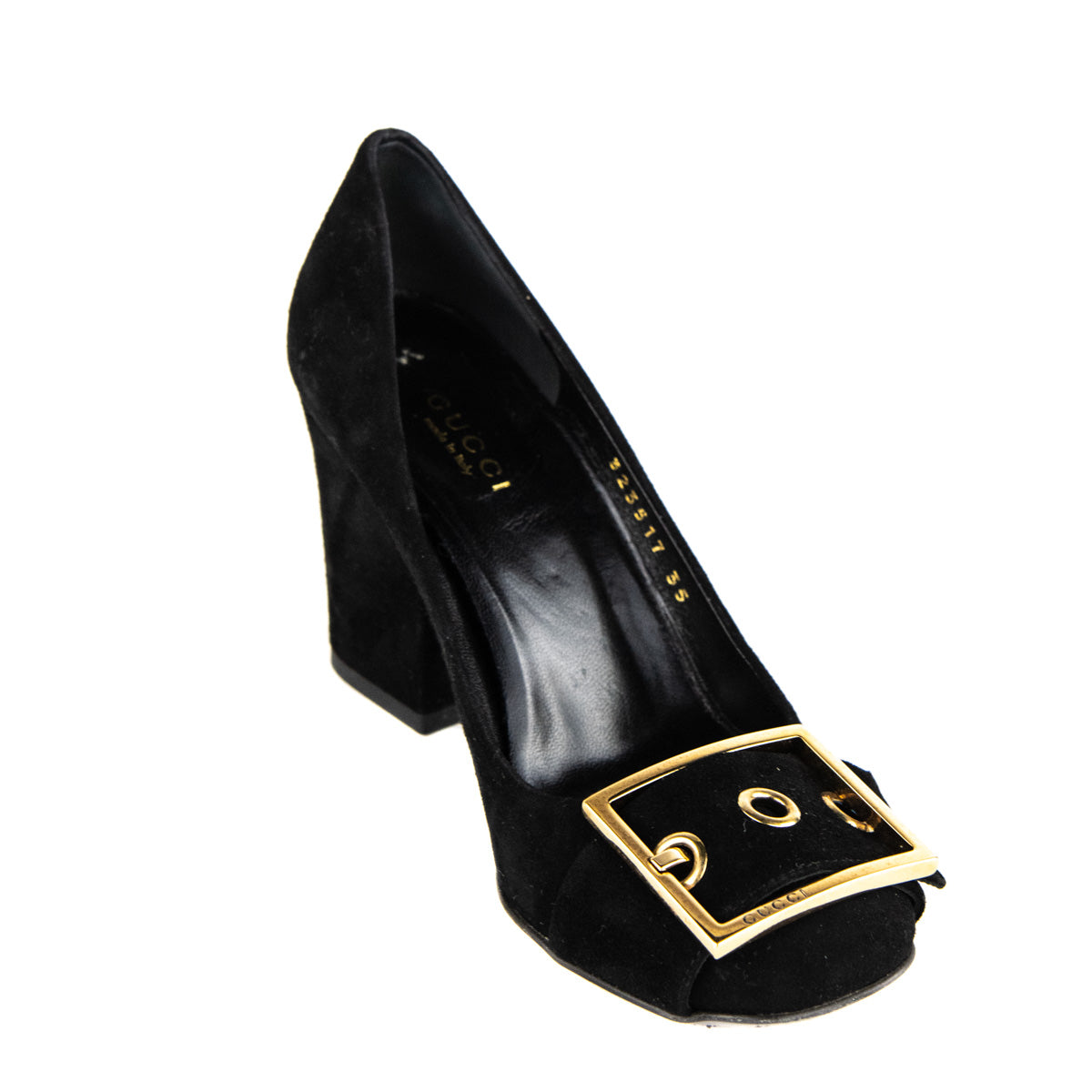 Gucci Black Suede Buckle Pumps Size 5 | EU 35 - Replica Handbag 
 - Replica Handbags 
Best Quality
 Designer Handbags 
Preloved Fashions