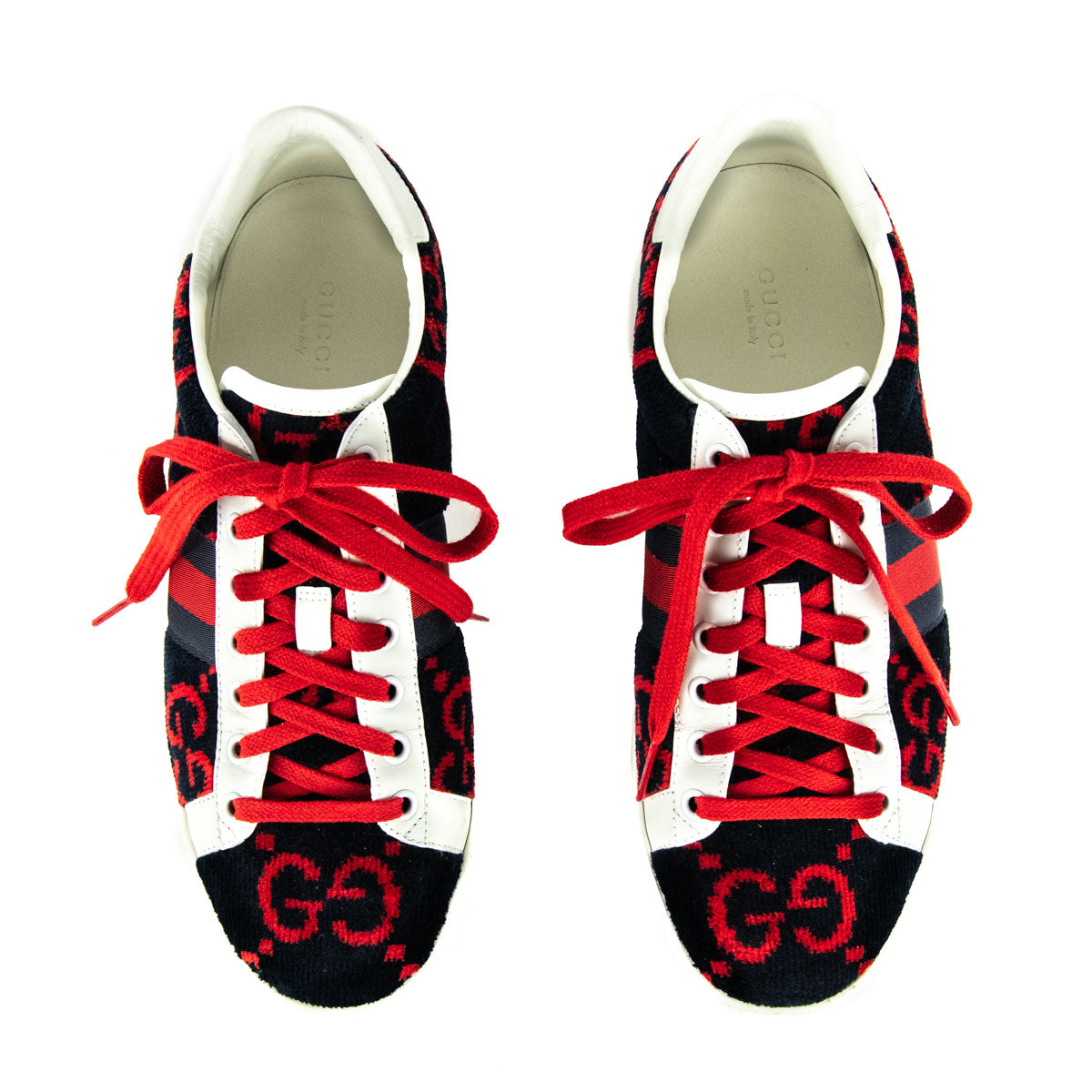 Gucci Navy 
Red Velvet GG Ace Sneakers Size US 9 | EU 39 - Replica Handbag 
 - Replica Handbags 
Best Quality
 Designer Handbags 
Preloved Fashions