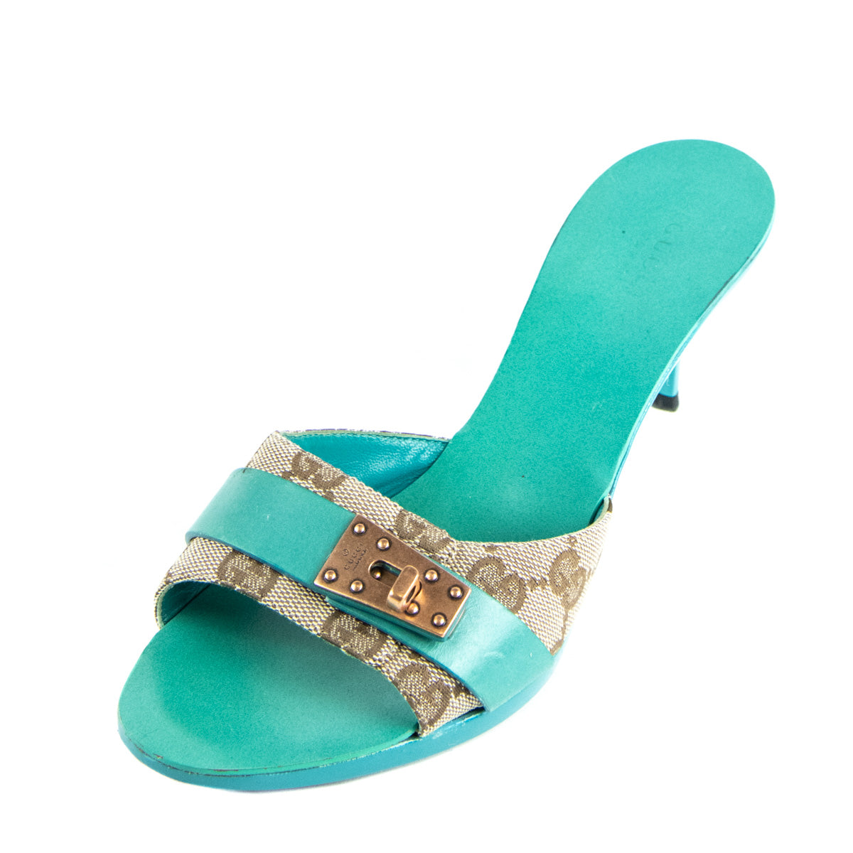 Gucci Turquoise 
GG Canvas Slide Sandals Size US 7.5 | EU 37.5 - Replica Handbag 
 - Replica Handbags 
Best Quality
 Designer Handbags 
Preloved Fashions