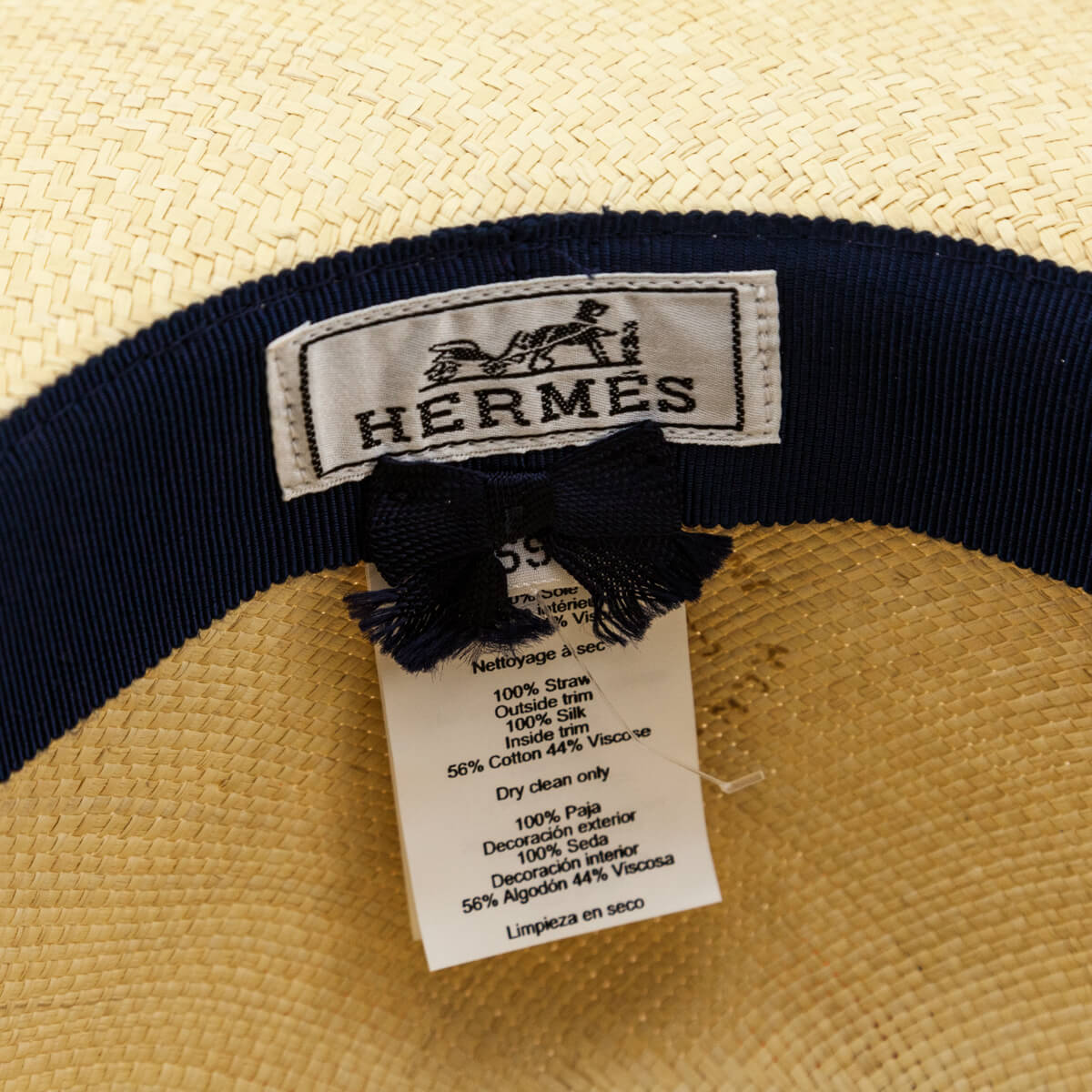 Hermes Ivory Straw 
Silk Tie Hat Size L - Replica Handbag 
 - Replica Handbags 
Best Quality
 Designer Handbags 
Preloved Fashions