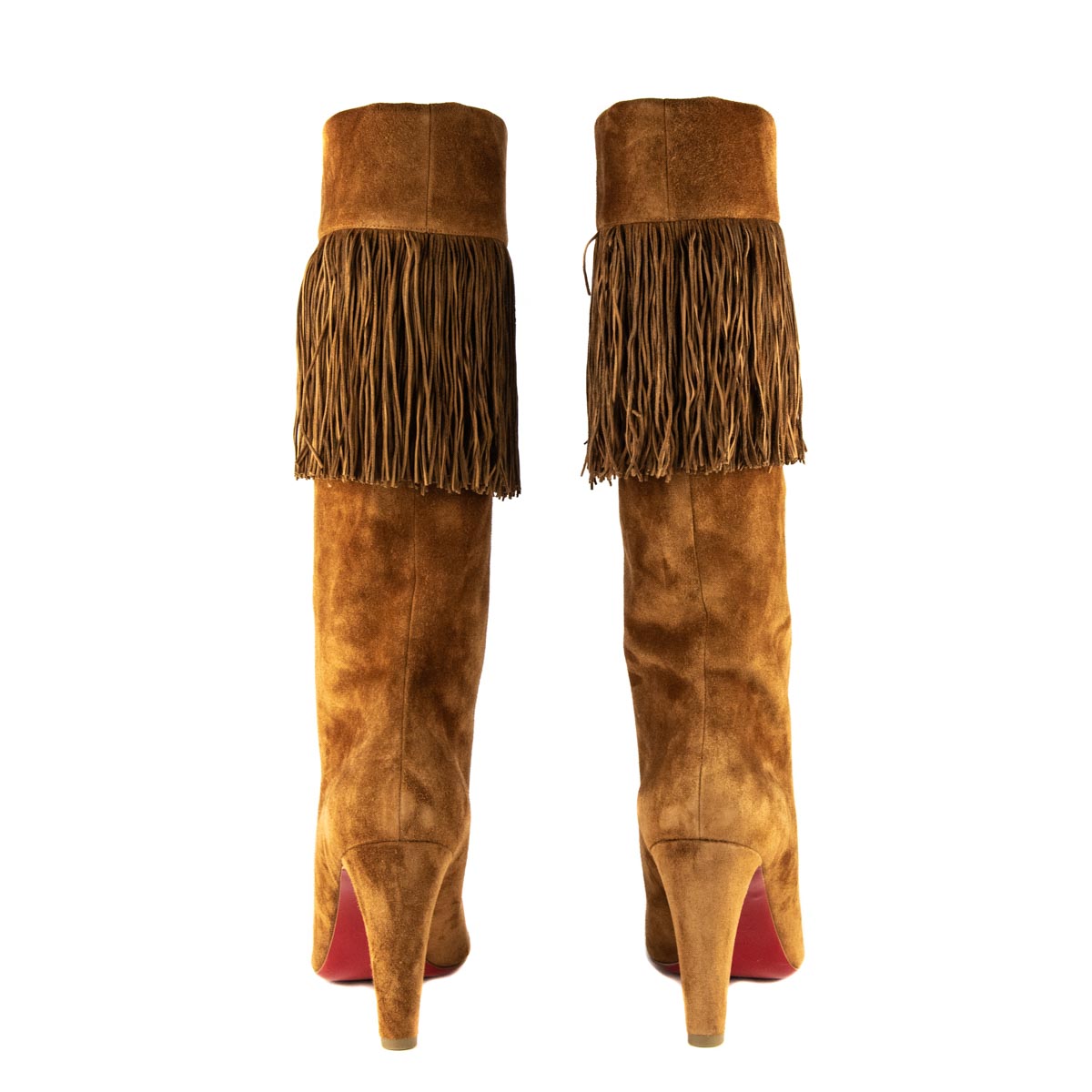 Christian Louboutin Tan Veau Velours Majung 85 Fringe Knee High Boots Size 12 | EU 42 - Replica Handbag 
 - Replica Handbags 
Best Quality
 Designer Handbags 
Preloved Fashions