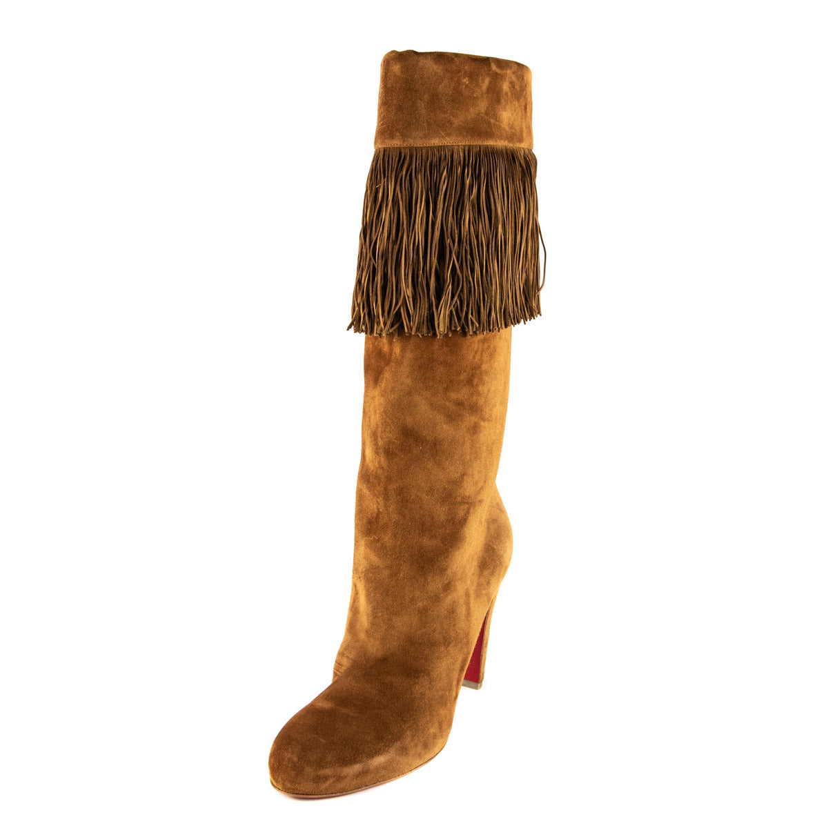 Christian Louboutin Tan Veau Velours Majung 85 Fringe Knee High Boots Size 12 | EU 42 - Replica Handbag 
 - Replica Handbags 
Best Quality
 Designer Handbags 
Preloved Fashions