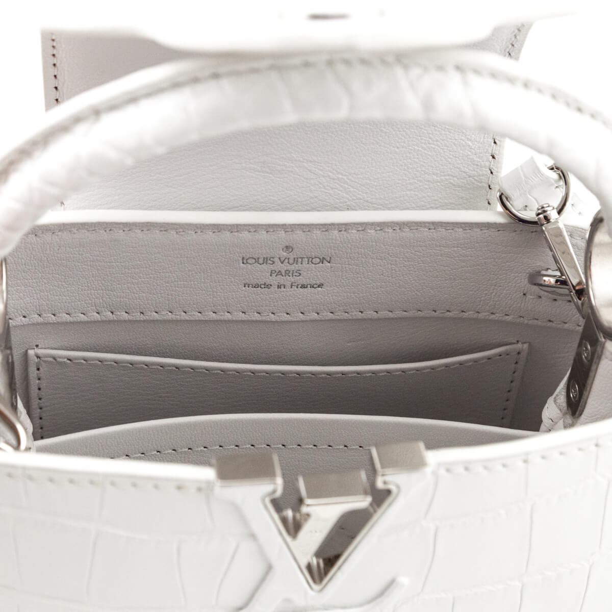 Louis Vuitton White Crocodilien Mat Capucines Mini - Replica Handbag 
 - Replica Handbags 
Best Quality
 Designer Handbags 
Preloved Fashions