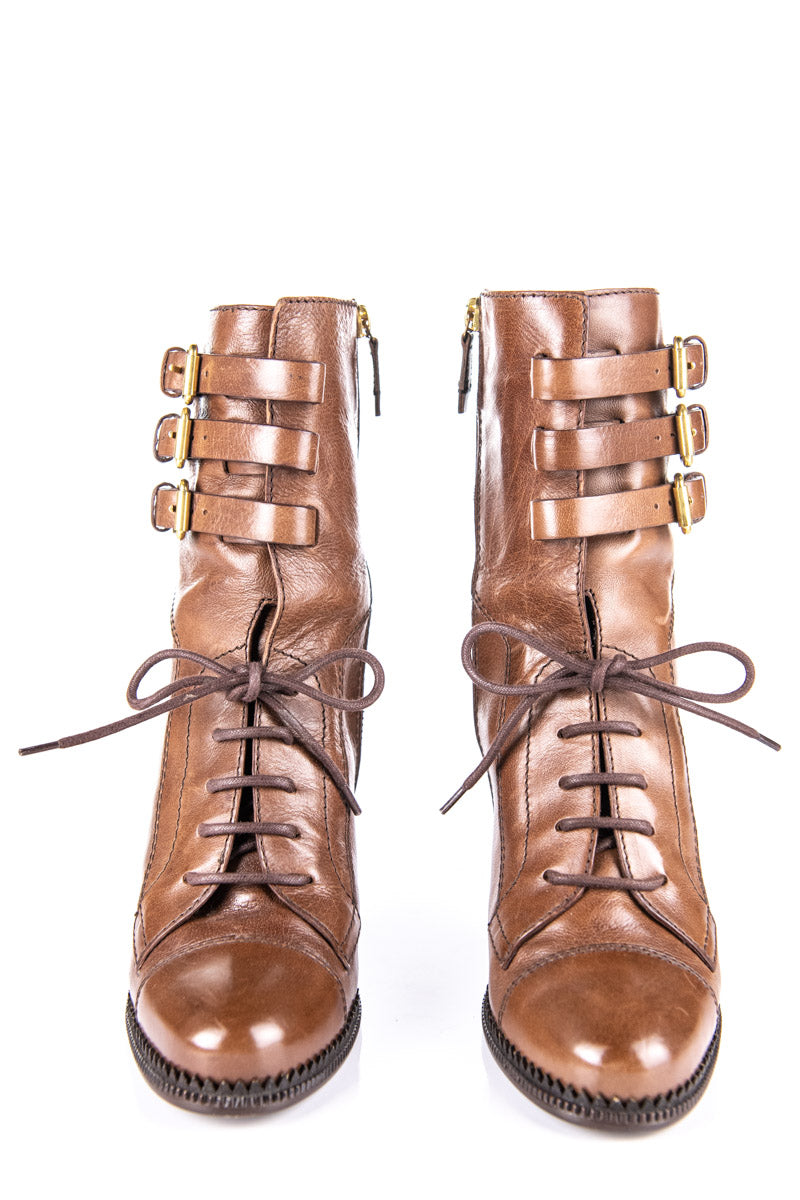 Burberry Brown Leather Riddle Lace-Up Ankle Boots Size US 8 | EU 38 - Replica Handbag 
 - Replica Handbags 
Best Quality
 Designer Handbags 
Preloved Fashions