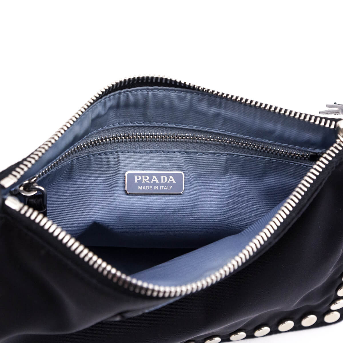 Prada Black Nylon Studded Etiquette Zip Shoulder Bag - Replica Handbag 
 - Replica Handbags 
Best Quality
 Designer Handbags 
Preloved Fashions