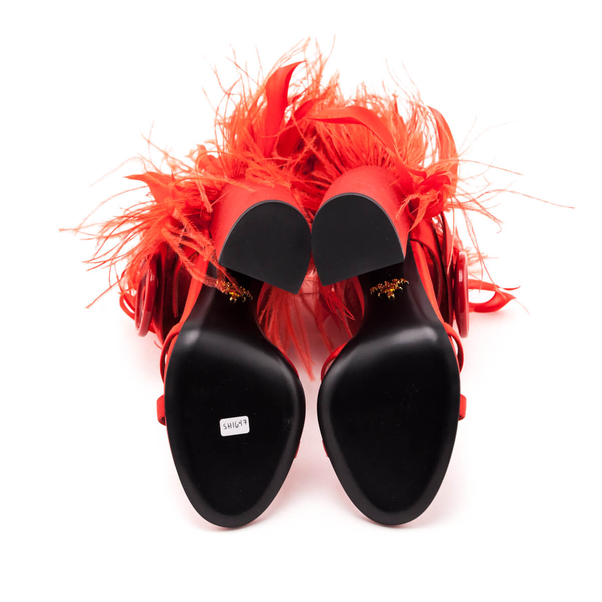 Prada Red Satin Feather Embellished Sandals Size US 6 | EU 36 - Replica Handbag 
 - Replica Handbags 
Best Quality
 Designer Handbags 
Preloved Fashions