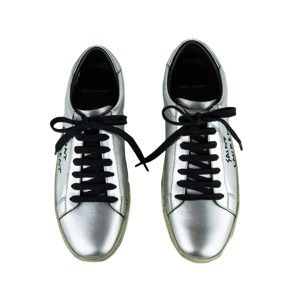 Saint Laurent Silver Leather Alpha Sigma Low Top Sneakers Size 11 | EU 41 - Replica Handbag 
 - Replica Handbags 
Best Quality
 Designer Handbags 
Preloved Fashions