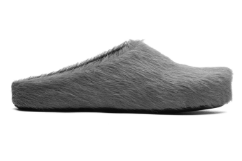 MARNI FUCHSIA LONG HAIR-FUSSBET SABOT SLIPPERS 2412208