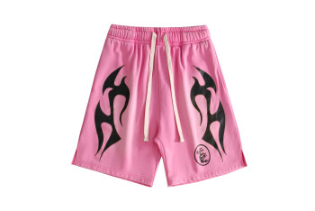 Hellstar Flame Shorts Pink