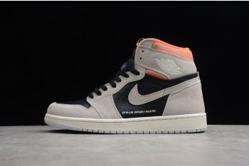AIR JORDAN 1 RETRO HIGH OG 'GREY CRIMSON' - AIR JORDAN - 555088-018