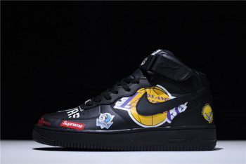NBA AIR FORCE 1 MID '07 WHITE BLACK TEAMS AQ8017-001