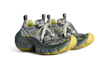 BALENCIAGA TRACK 10XL TRAINERS SNEAKER GREY YELLOW 792779W2MV21097