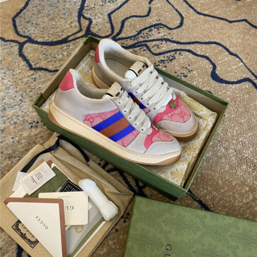 High Quality Luxury Gucci Screener Leather Sneaker Womens alternate view