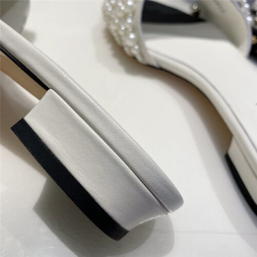 High Quality Luxury Chanel Pearl Slippers Shoes Fake Shoes product detail
