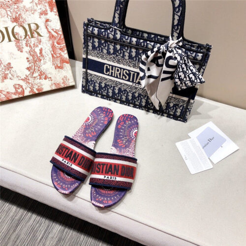 High Quality Luxury Dior Embroidered Sandals And Slippers – Style 60038 product detail