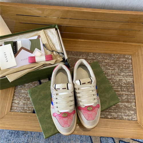 High Quality Luxury Gucci Screener Leather Sneaker Womens product detail