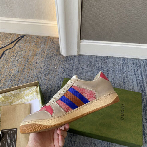 High Quality Luxury Gucci Screener Leather Sneaker Womens product detail