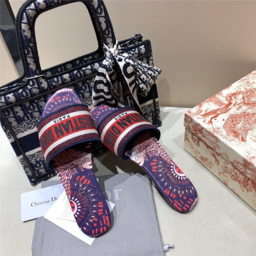 High Quality Luxury Dior Embroidered Sandals And Slippers – Style 60038 product detail
