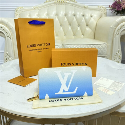 High Quality Luxury Louis Vuitton Zippy Wallet Blue