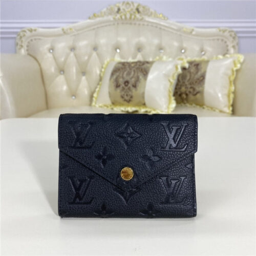 High Quality Luxury Louis Vuitton Victorine Wallet Black