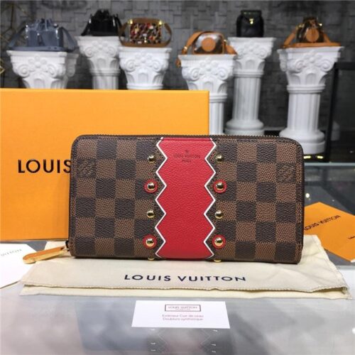 High Quality Luxury Louis Vuitton Zippy Wallet Damier Ebene Canvas