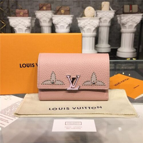 High Quality Luxury Louis Vuitton Capucines Compact Wallet – Style 47332