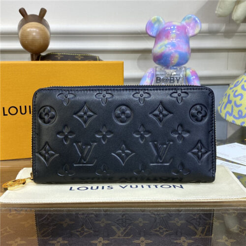 High Quality Luxury Louis Vuitton Zippy Wallet Black