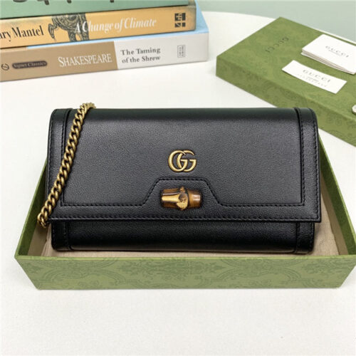 High Quality Luxury Gucci Diana Chain Wallet With Bamboo (Varied Colors)