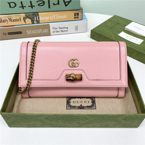 High Quality Luxury Gucci Diana Chain Wallet With Bamboo (Varied Colors) product detail