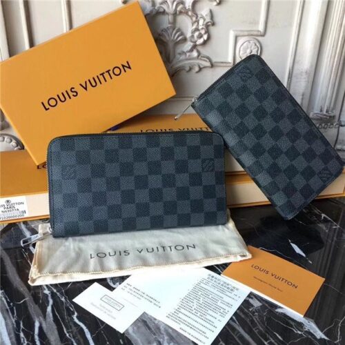 High Quality Luxury Louis Vuitton Zippy Organizer Damier Graphite Canvas product detail