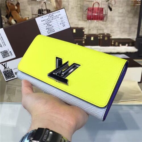 High Quality Luxury Louis Vuitton Twist Wallet (Acid Yellow) alternate view