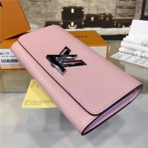 High Quality Luxury Louis Vuitton Twist Wallet (Rose Ballerine) alternate view