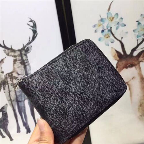 High Quality Luxury Louis Vuitton Zip Compact Wallet (Damier Graphite)