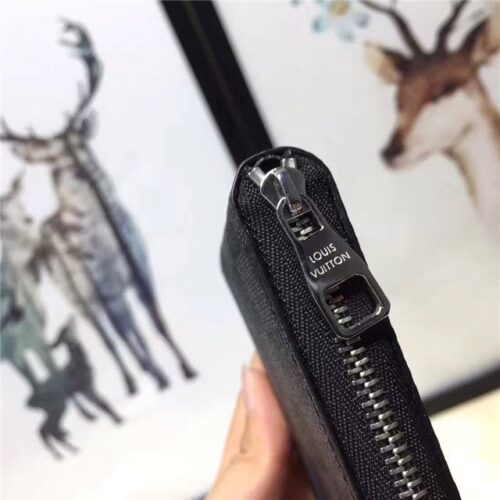 High Quality Luxury Louis Vuitton Zip Compact Wallet (Damier Graphite) product detail